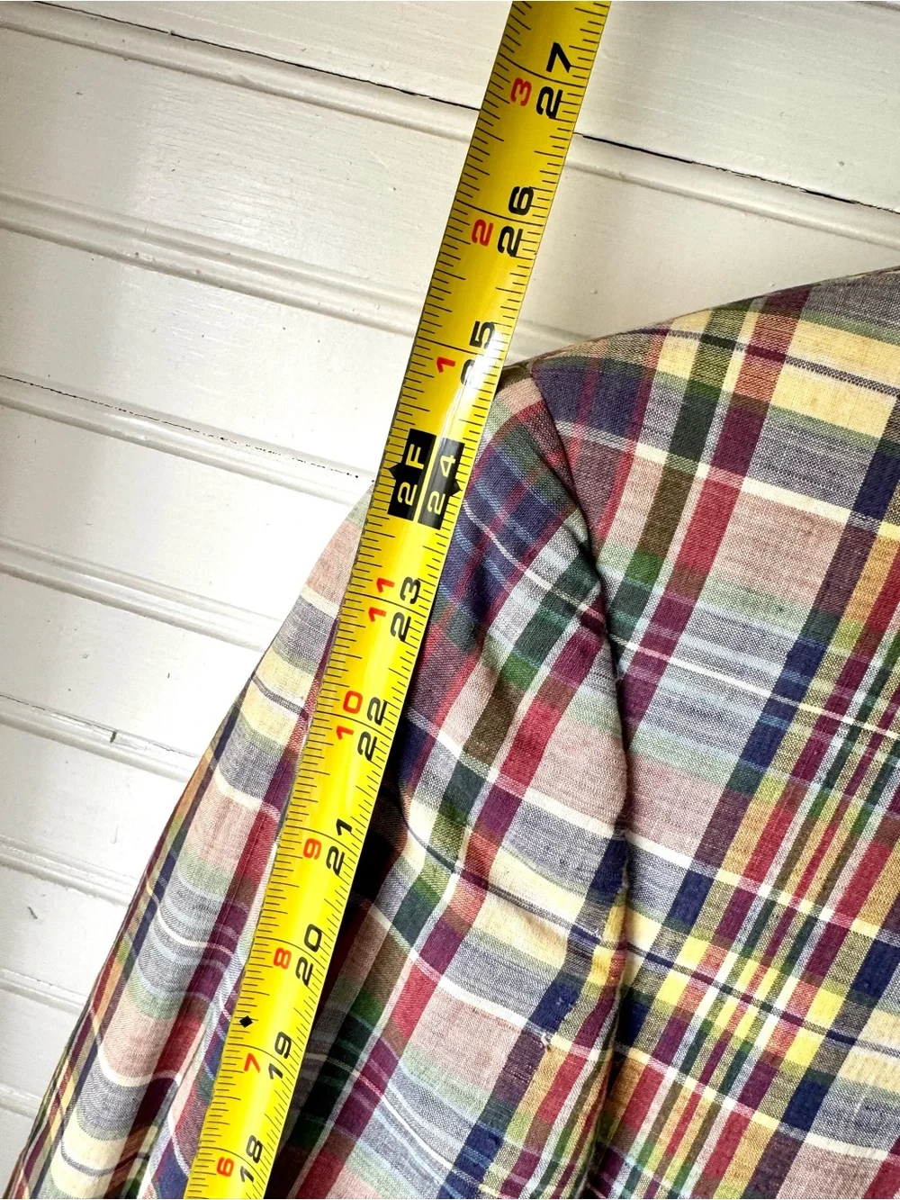 Vintage Austin Reed Multi-Color Plaid Sport Coat - Yellow, Blue, Red